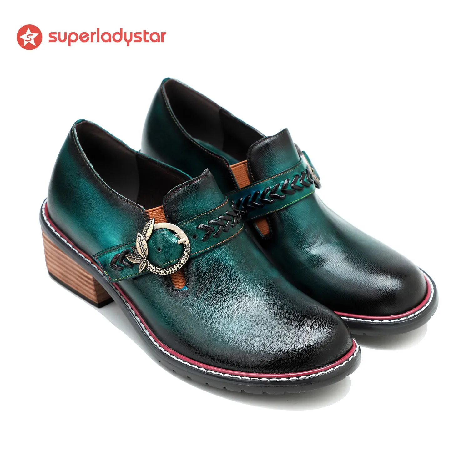 Vintage Handmade Leather Fashion Shoes sold by superladystar product image thumbnail 3