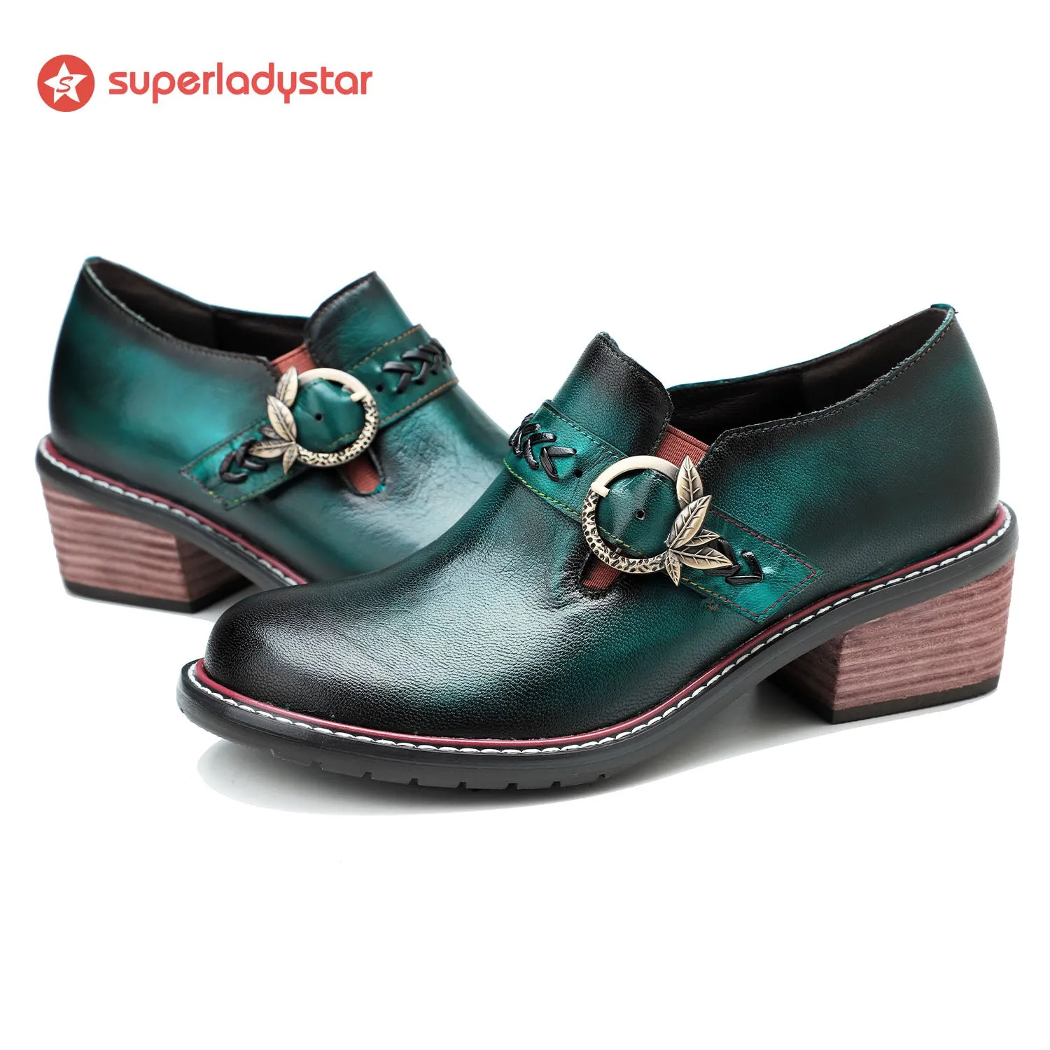 Vintage Handmade Leather Fashion Shoes sold by superladystar product image thumbnail 2