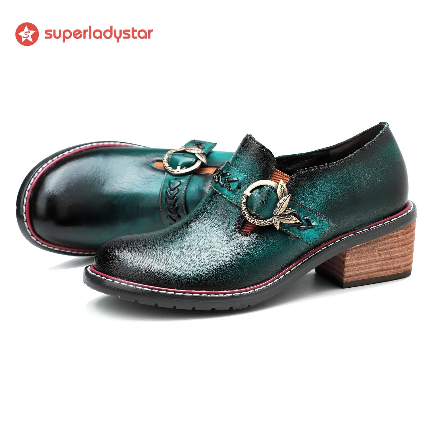 Vintage Handmade Leather Fashion Shoes sold by superladystar product image thumbnail 4