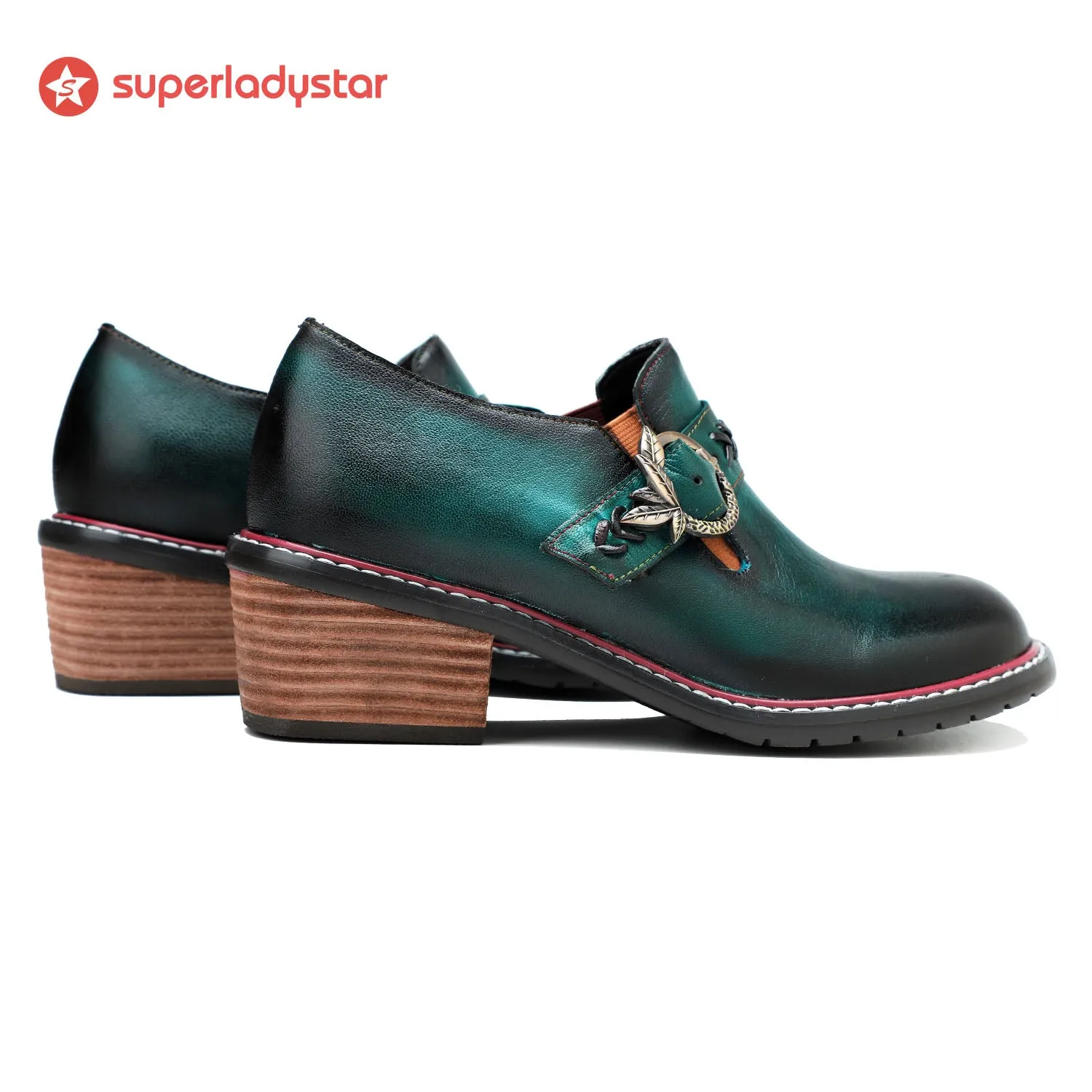 Vintage Handmade Leather Fashion Shoes sold by superladystar product image thumbnail 5