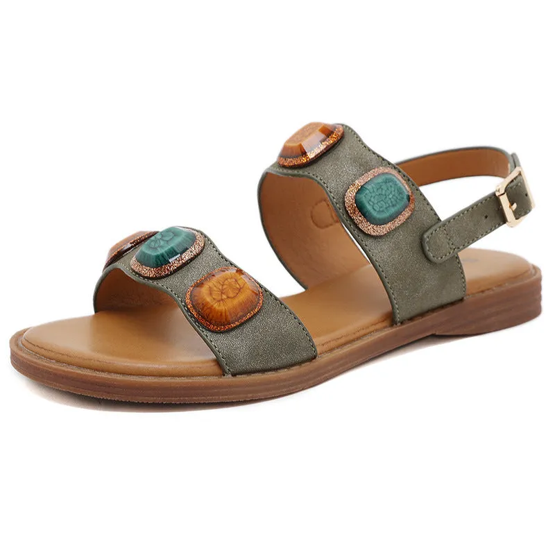 Comfortable Jewel Fashion Metal Buckle Sandals sold by superladystar product image thumbnail 2