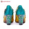 Vintage Handmade Bohemian Graffiti Pumps sold by superladystar