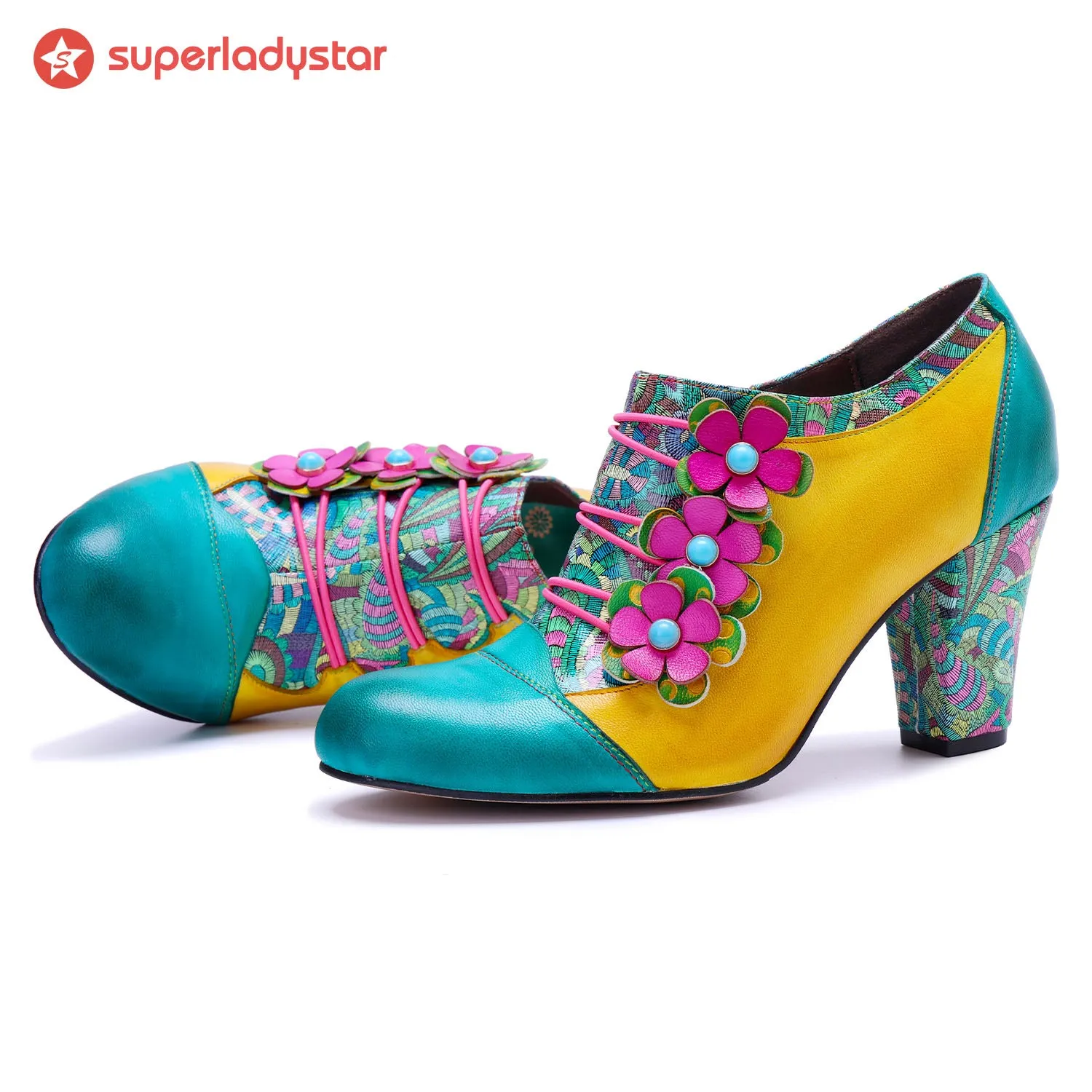 Vintage Handmade Bohemian Graffiti Pumps sold by superladystar product image thumbnail 2