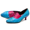 Hand-embossed Leather Low Heels sold by superladystar