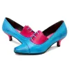 Hand-embossed Leather Low Heels sold by superladystar