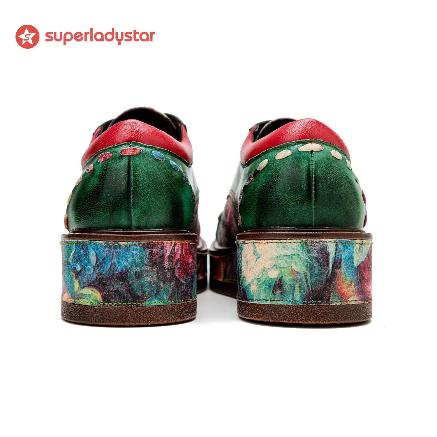 Vintage Comfy Casual Stitching Floral Oxfords Shoes sold by superladystar product image thumbnail 5