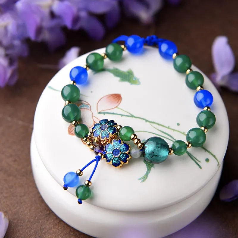 Woven Turquoise Agate Bracelet sold by superladystar