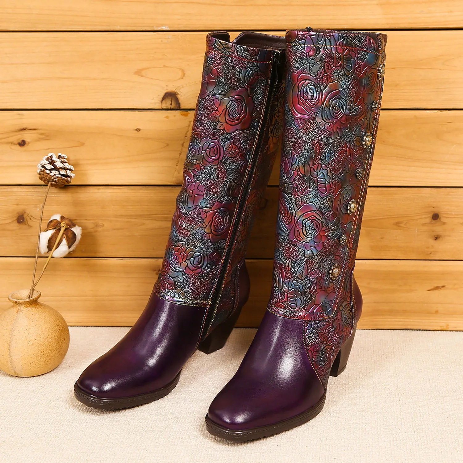 Retro Printed Hand-made Boots sold by superladystar product image thumbnail 5