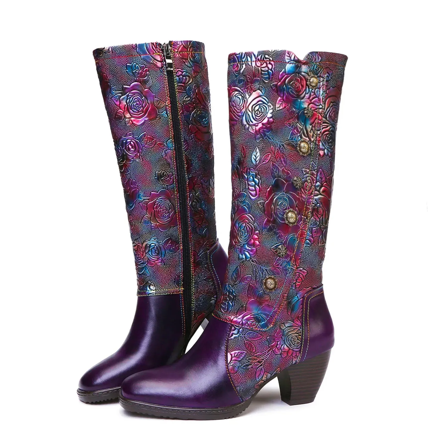 Retro Printed Hand-made Boots sold by superladystar