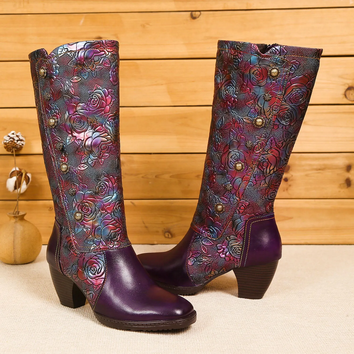 Retro Printed Hand-made Boots sold by superladystar product image thumbnail 2