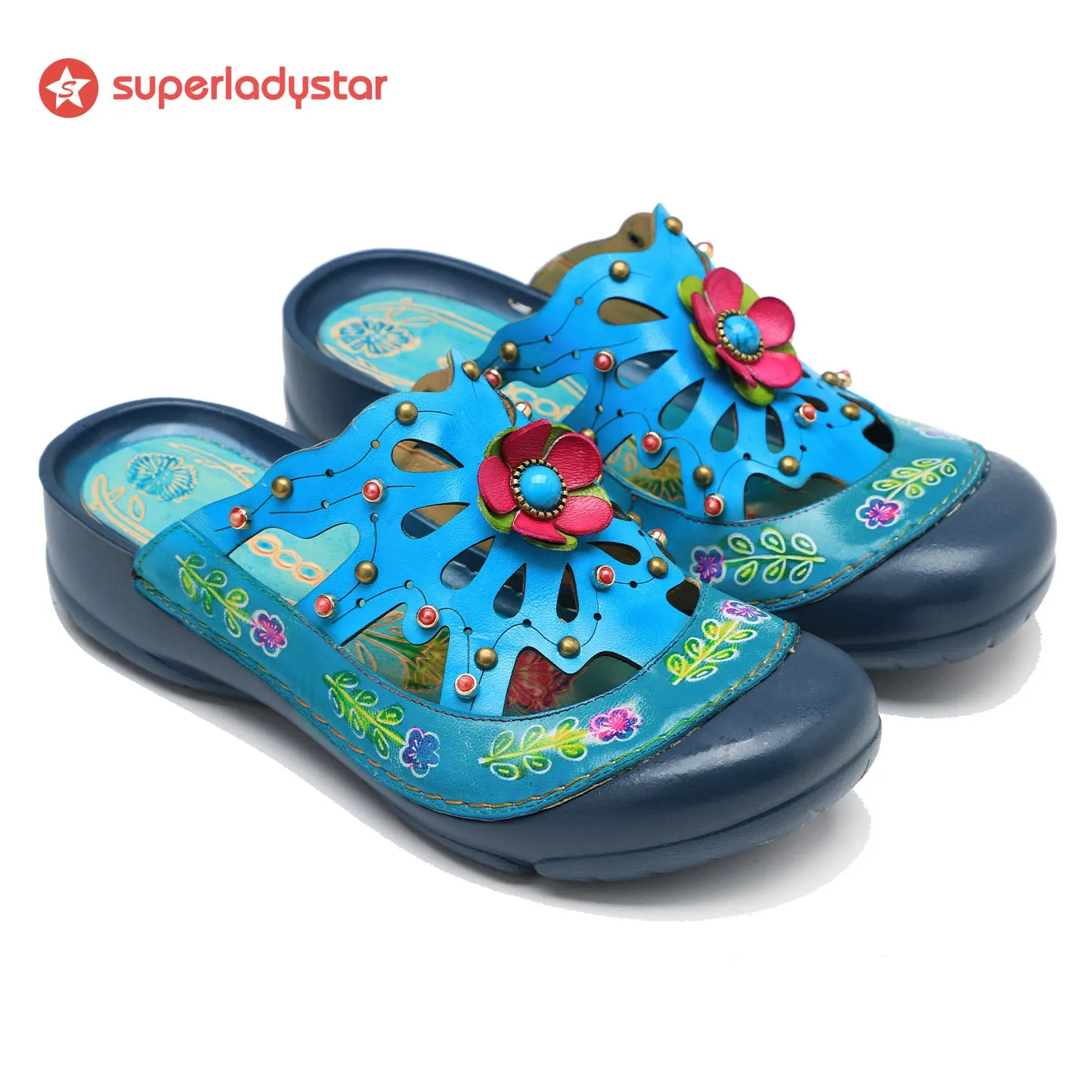 Vintage Printed Flowers Pattern Sandals sold by superladystar product image thumbnail 4