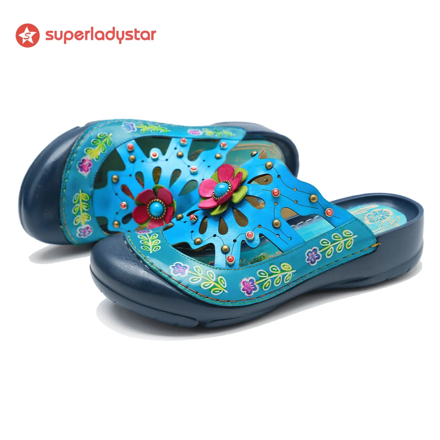 Vintage Printed Flowers Pattern Sandals sold by superladystar product image thumbnail 3