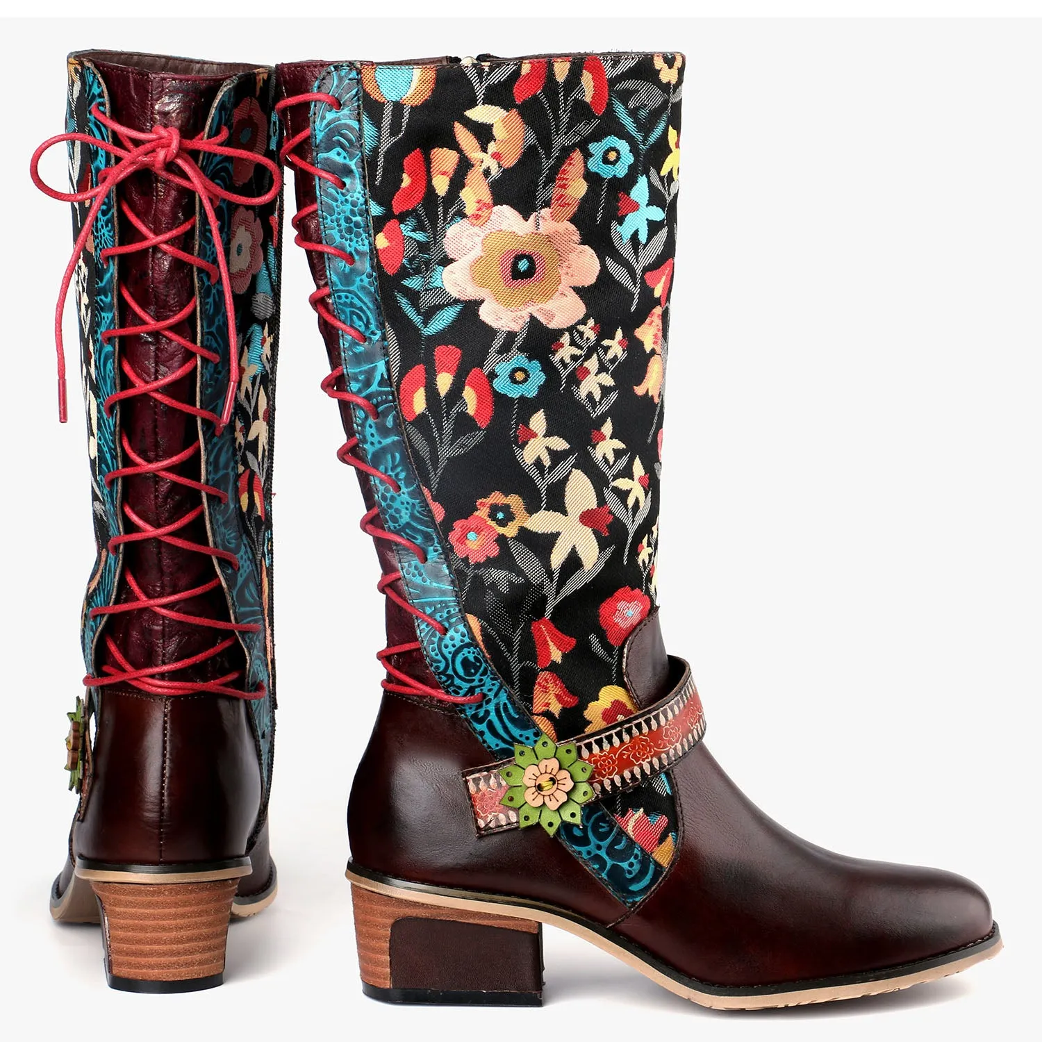 Casual Retro Leather Boots High Tube Boots sold by superladystar product image thumbnail 3