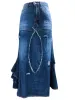 Large Size Patchwork Irregular Denim Skirt sold by superladystar