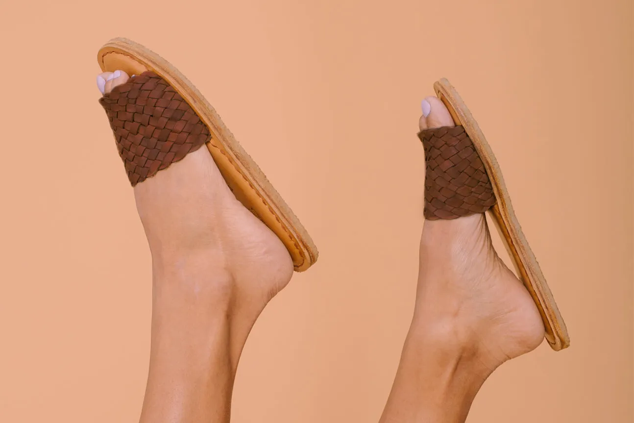 Women's Woven Sandal in Walnut sold by Mohinders Shoes product image thumbnail 2