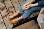 Heritage Solid Slide in Honey sold by Mohinders Shoes