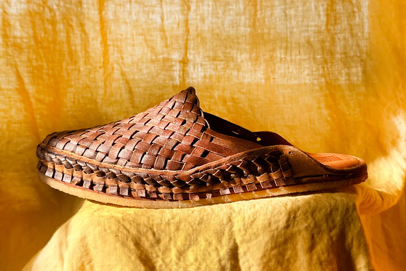 Seconds: Men's Woven City Slipper in Walnut sold by Mohinders Shoes