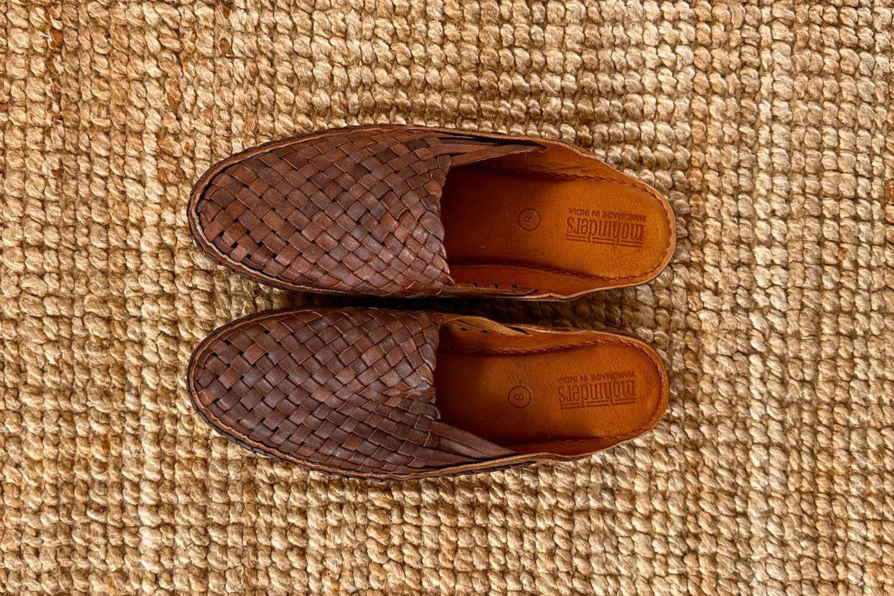 Seconds: Men's Woven City Slipper in Walnut sold by Mohinders Shoes product image thumbnail 4