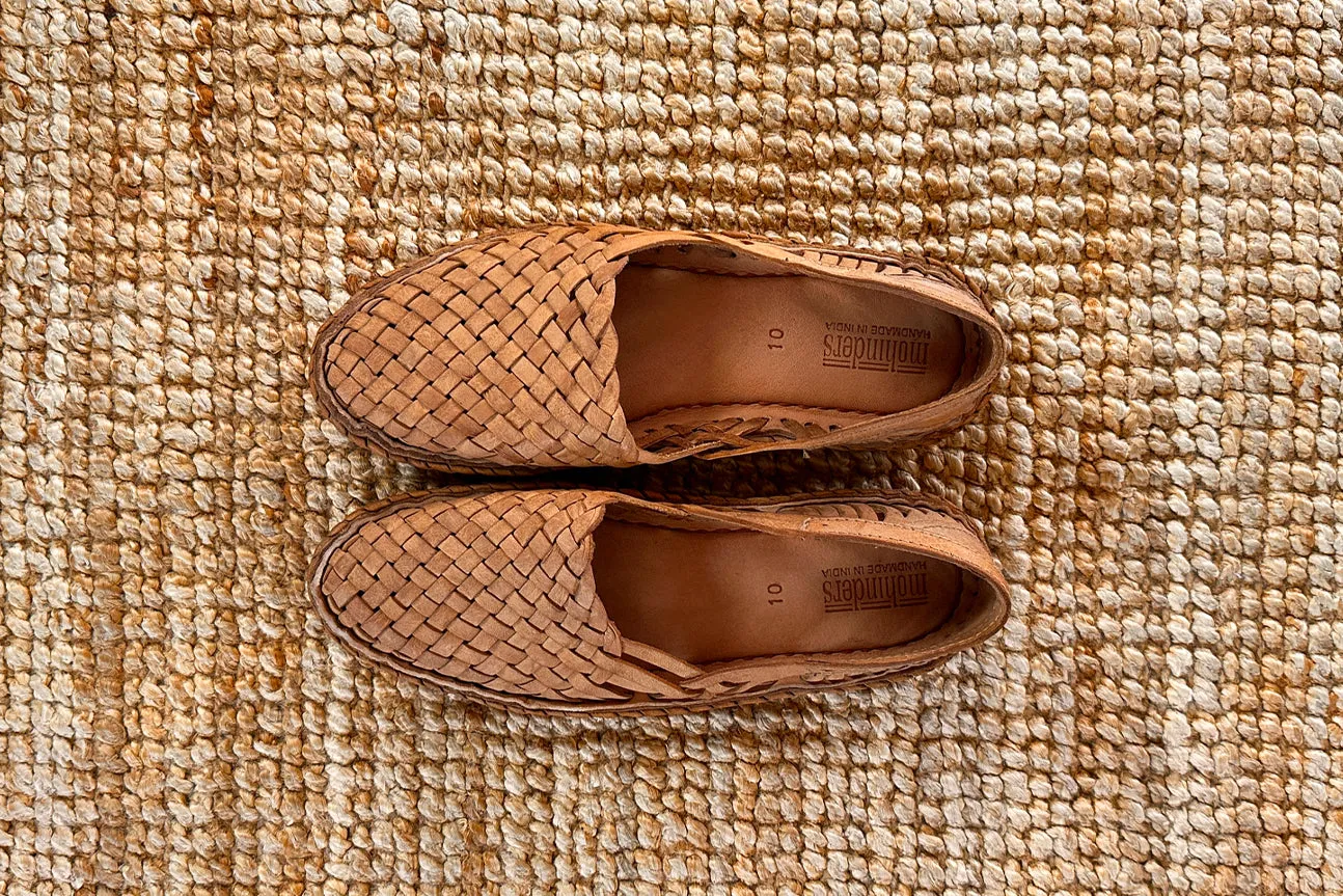 Seconds: Women's Woven Flat in Honey + No Stripes sold by Mohinders Shoes product image thumbnail 3