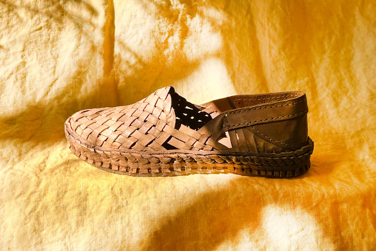 Seconds: Women's Woven Flat in Honey + No Stripes sold by Mohinders Shoes