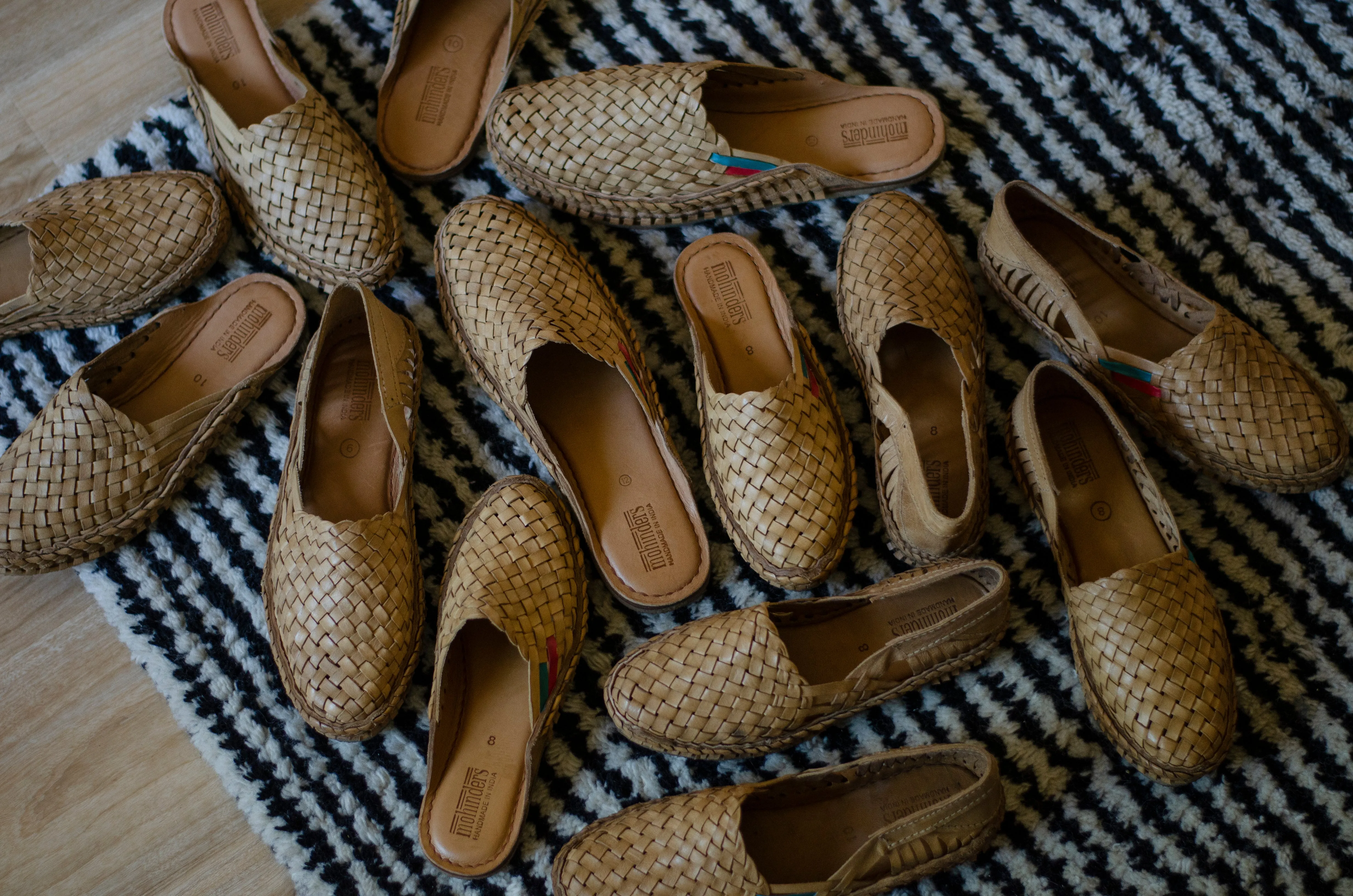 Seconds: Women's Woven Flat in Honey + No Stripes sold by Mohinders Shoes product image thumbnail 4