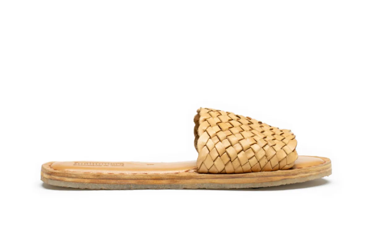 Women's Woven Sandal in Honey sold by Mohinders Shoes