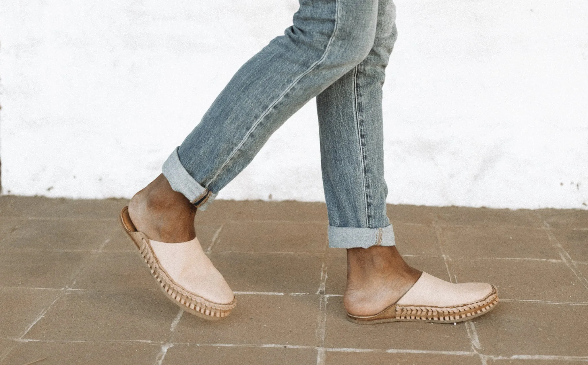 Soft Solid City Slipper in Bone sold by Mohinders Shoes product image thumbnail 2