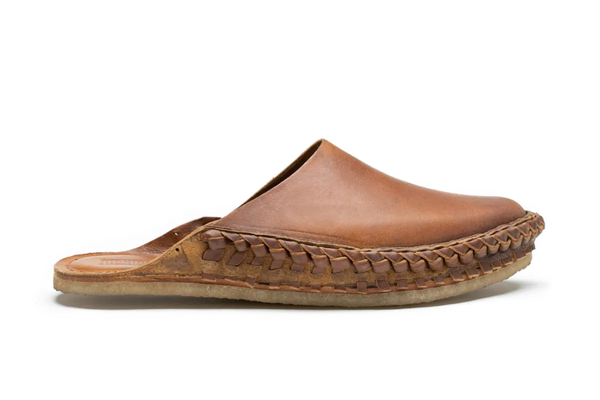 Heritage Solid City Slipper in Walnut sold by Mohinders Shoes