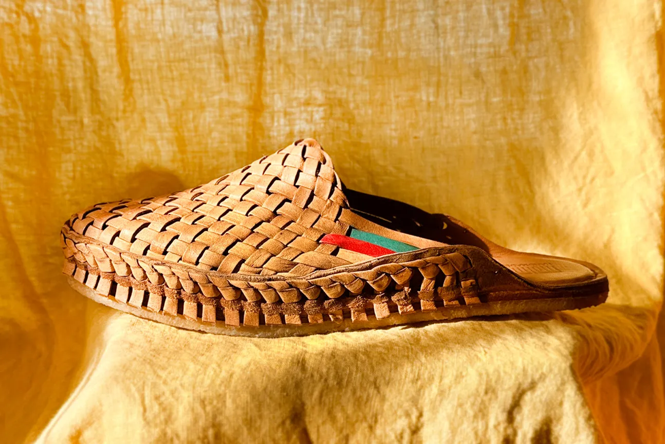 Seconds: Men's Woven City Slipper in Honey + Stripes sold by Mohinders Shoes