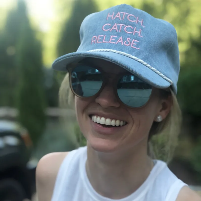 Denim Hat - Hatch. Catch. Release. sold by Monti Coolers