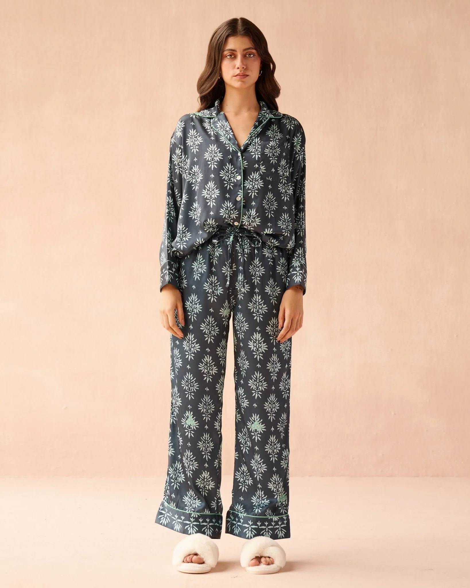 Long Sleeve PJ Pant Set sold by Omika product image thumbnail 3