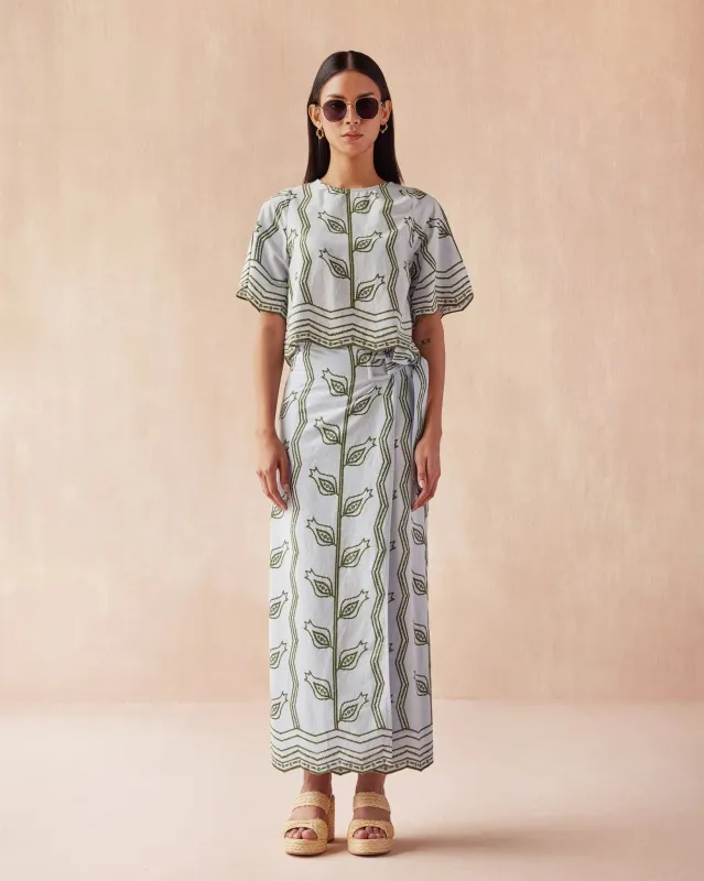 Sammi Midi Skirt sold by Omika
