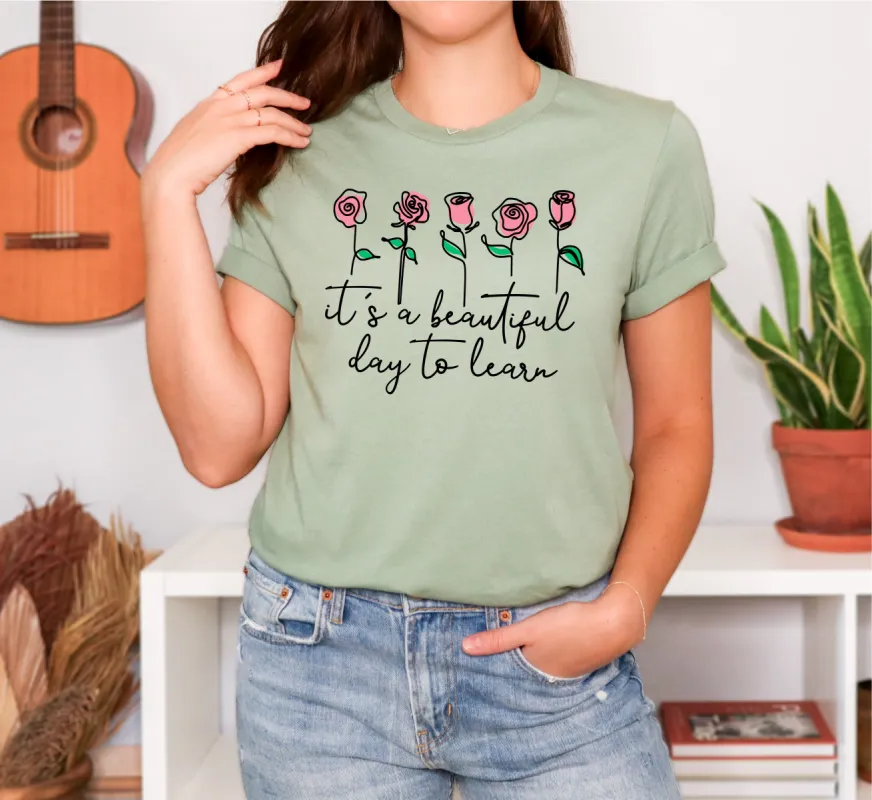 Floral Beautiful Day To Learn sold by Peach Marketplace