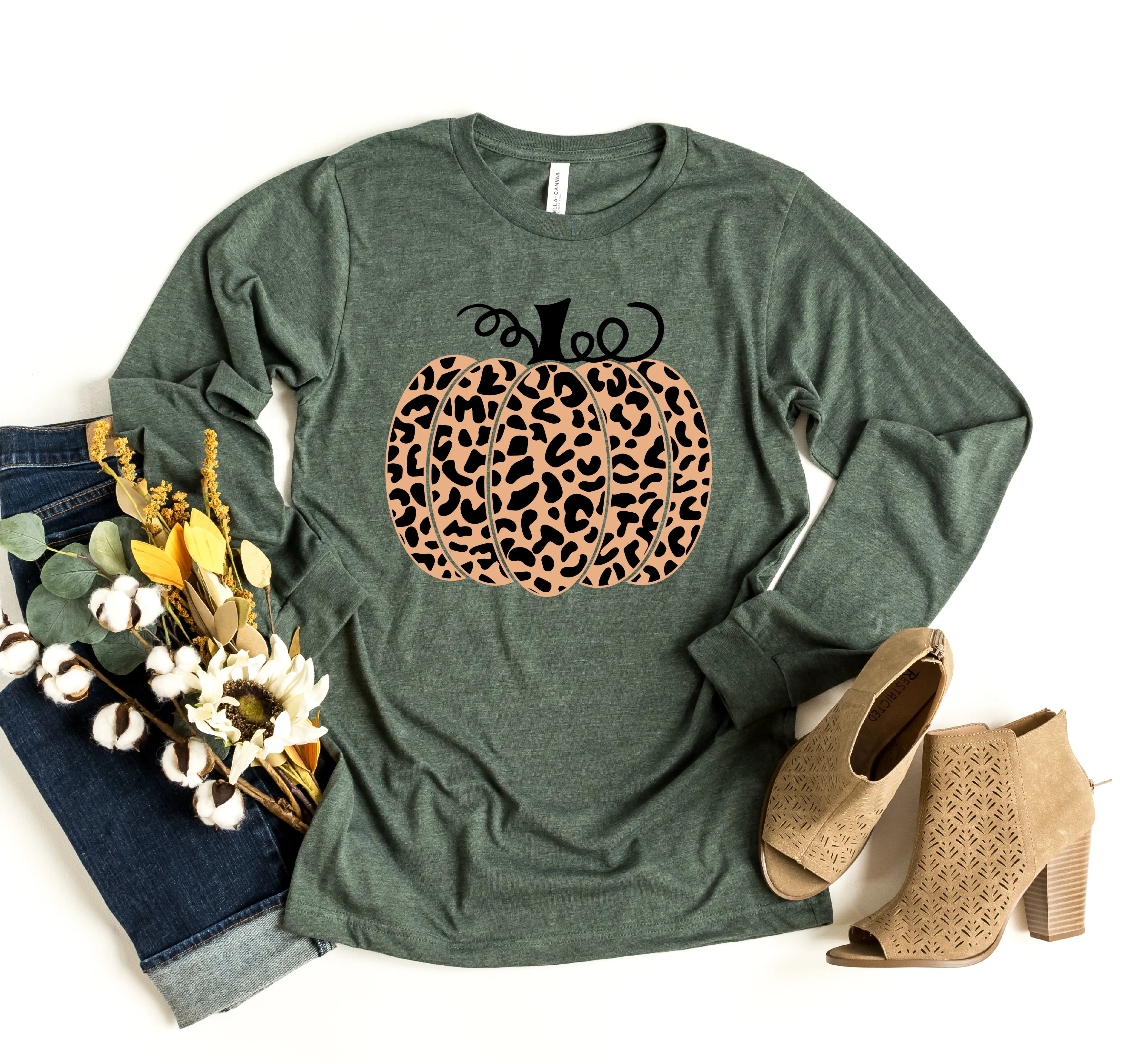 Long Sleeve Leopard Pumpkin sold by Peach Marketplace