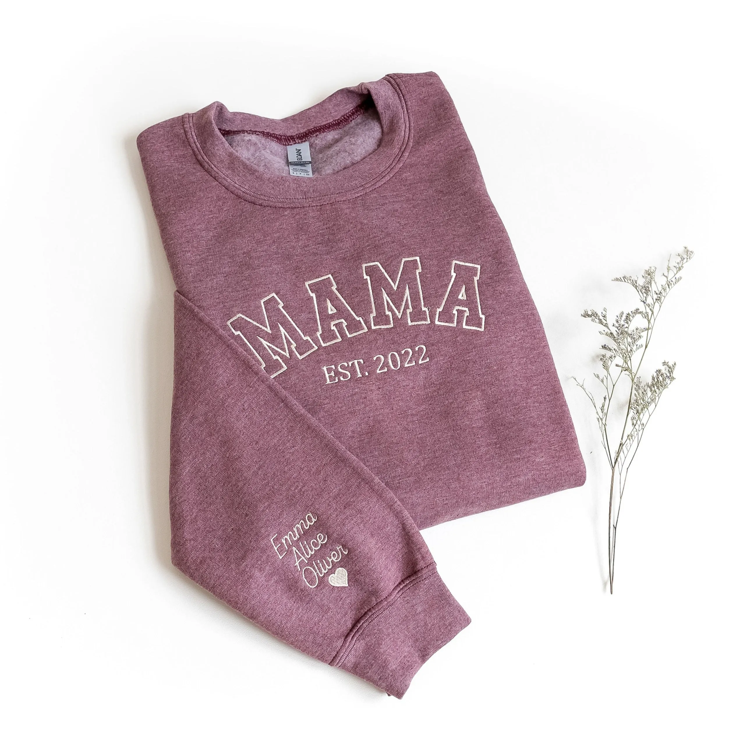 Custom Embroidered Mama Sweatshirt sold by Peach Marketplace
