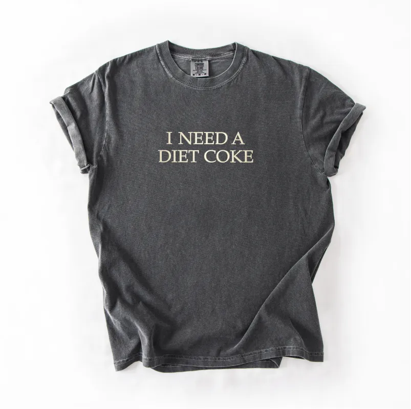 I Need A Diet Coke Embroidered Tee made by Peach Marketplace