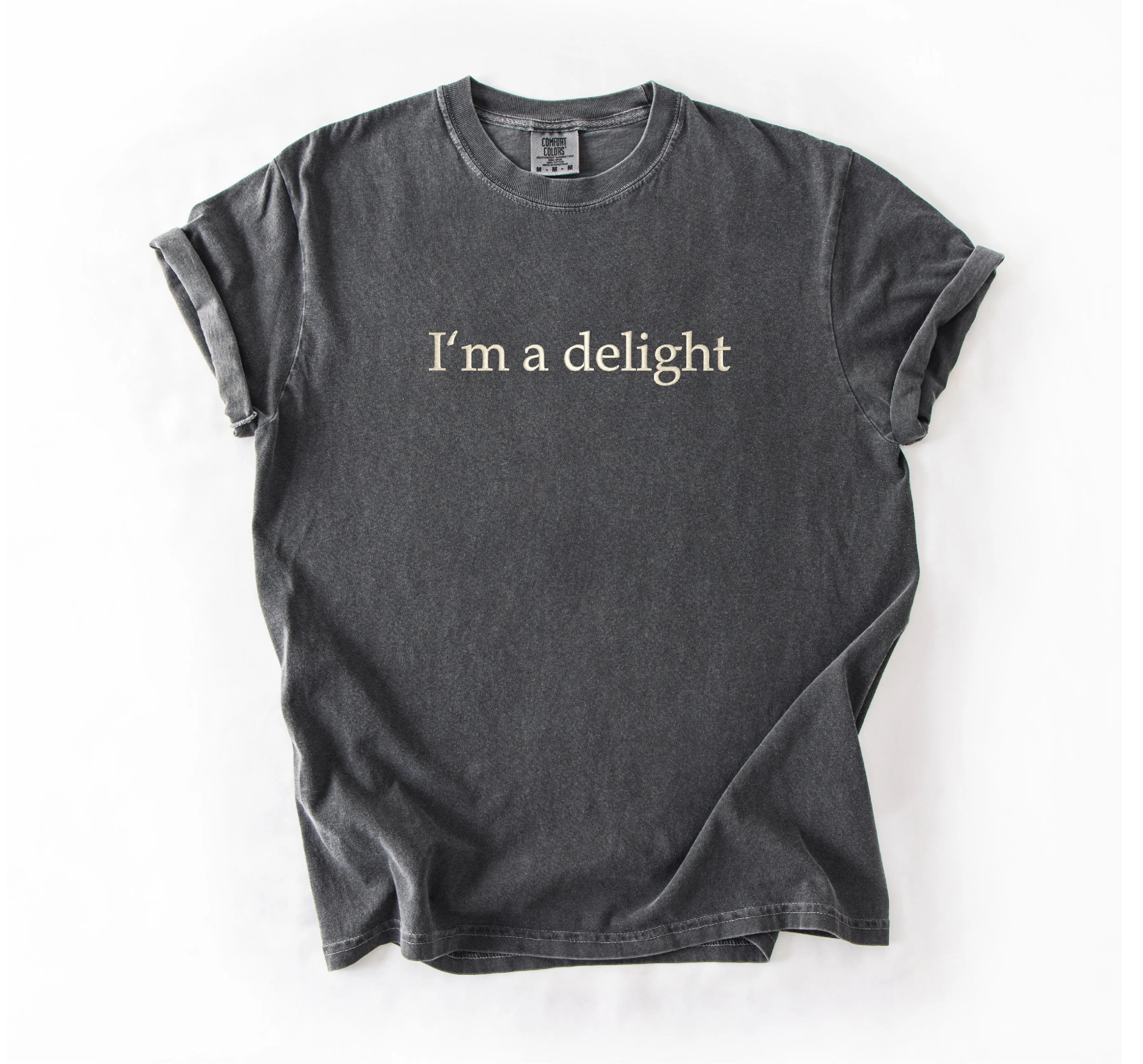 I'm A Delight Embroidered T-shirt sold by Peach Marketplace product image thumbnail 2