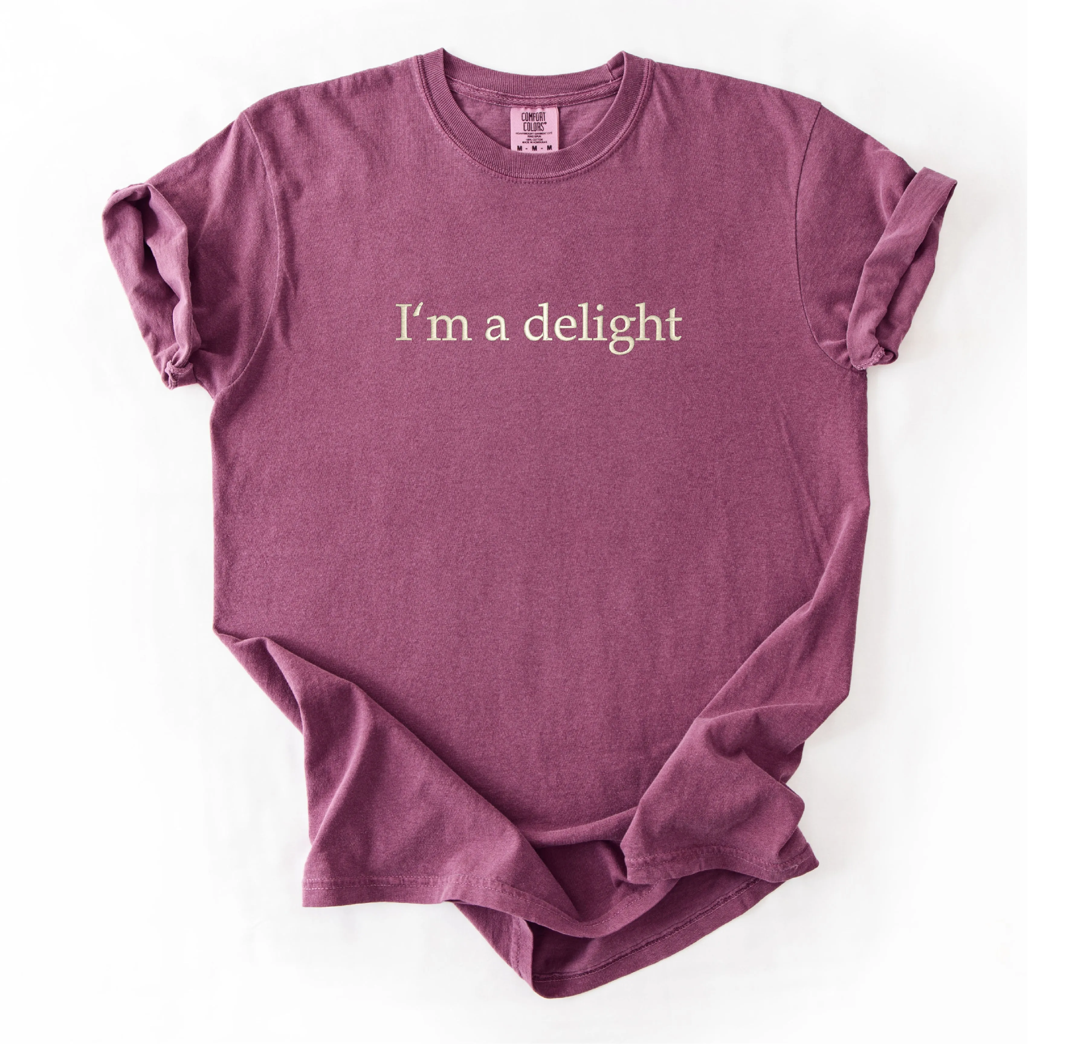 I'm A Delight Embroidered T-shirt sold by Peach Marketplace