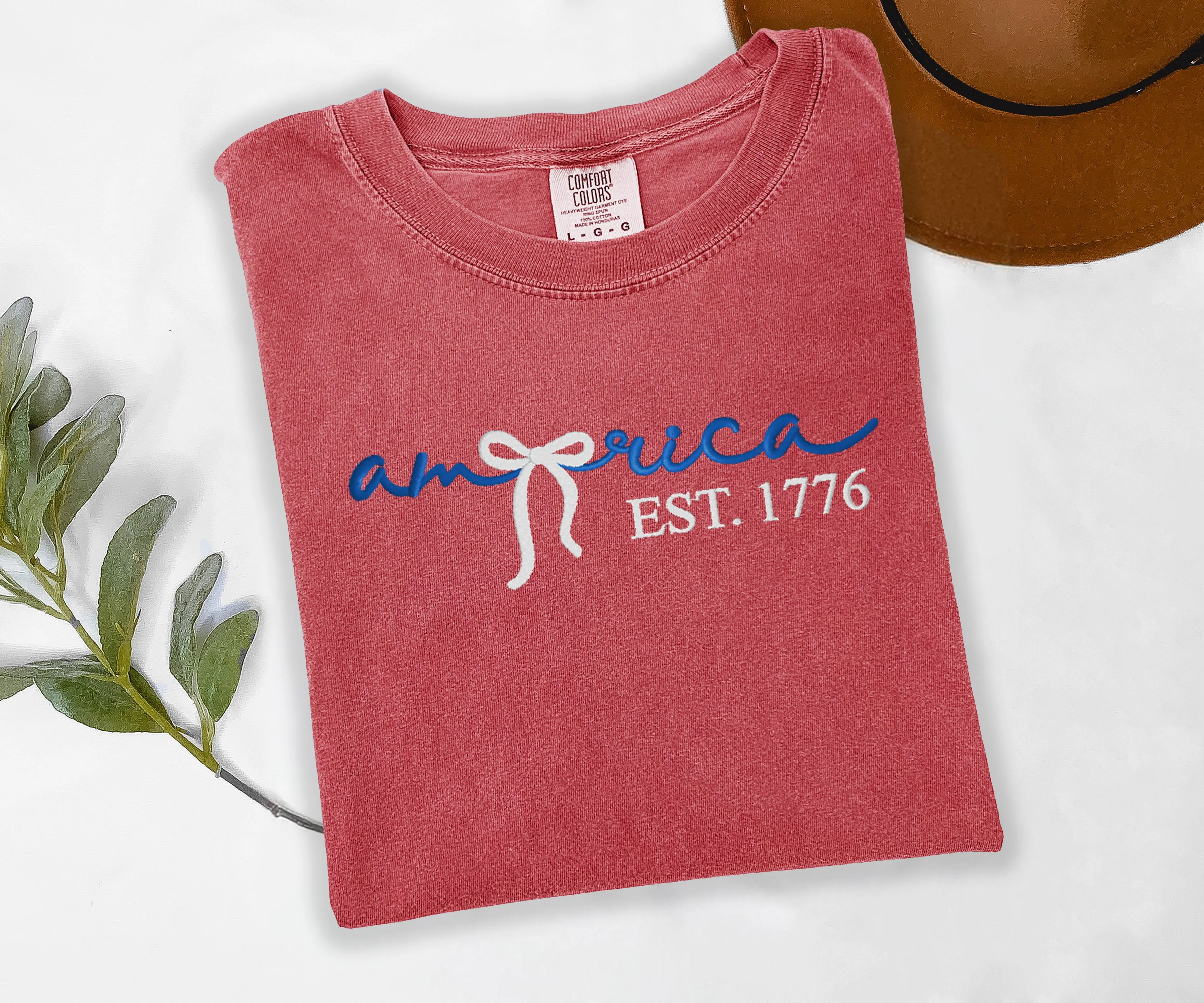 4th Of July America Embroidered Tee sold by Peach Marketplace product image thumbnail 5