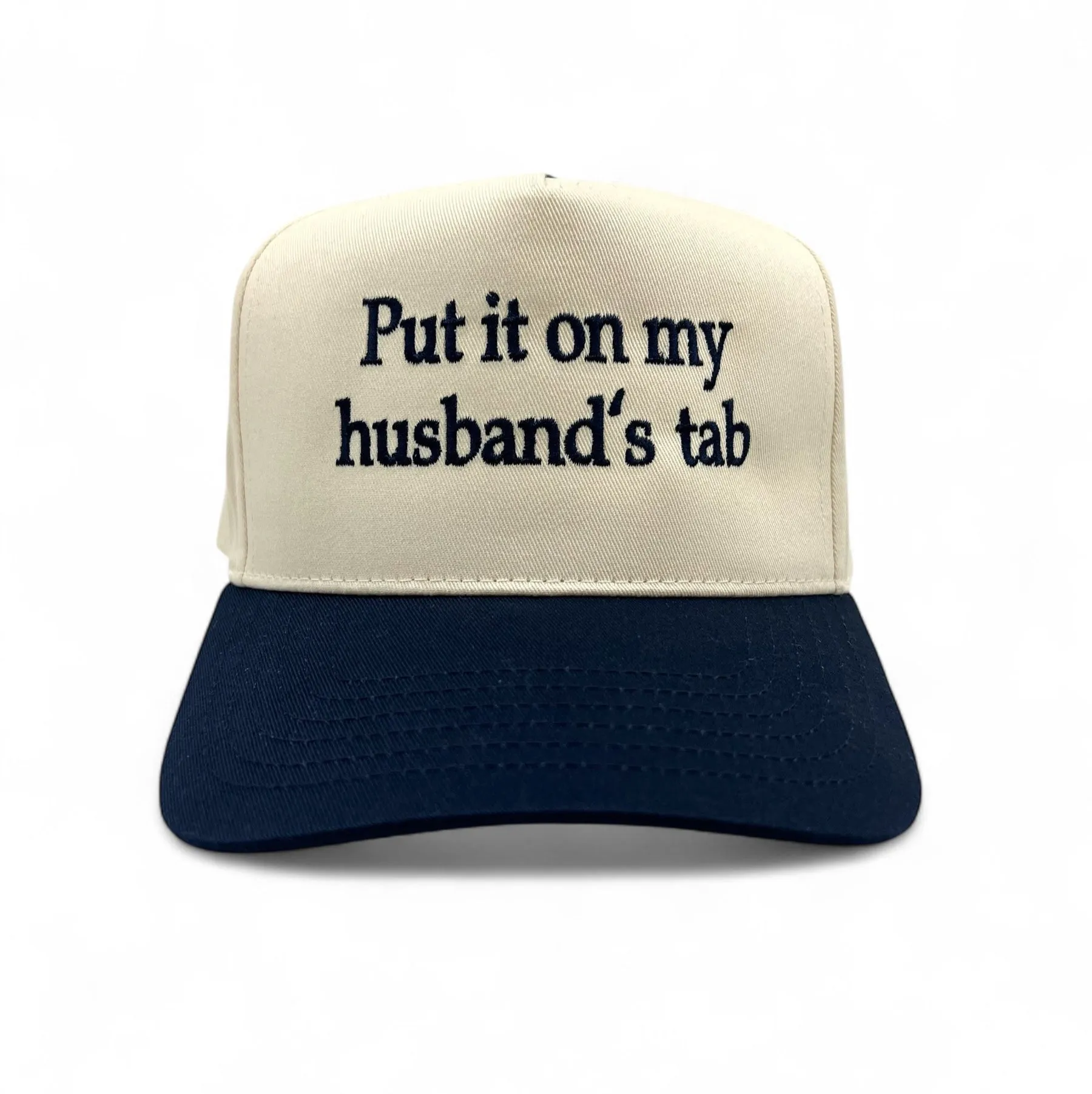 Put It On My Husband's Tab Snapback Trucker Hat sold by Peach Marketplace