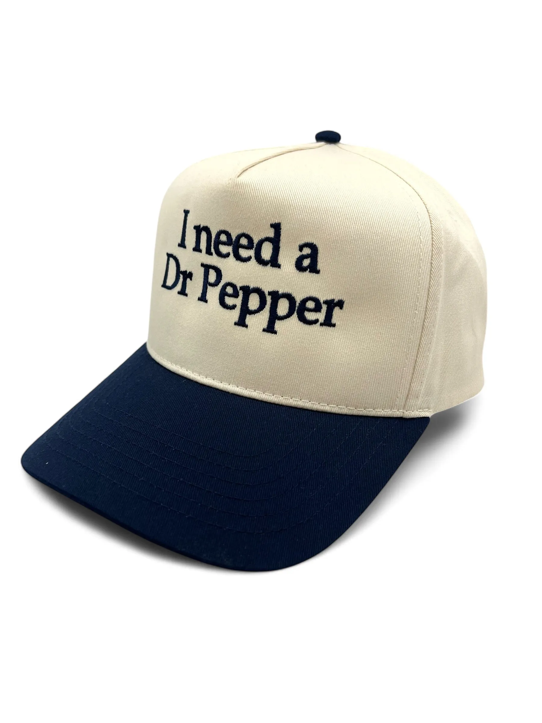 I Need A Dr Pepper Snapback Trucker Hat sold by Peach Marketplace product image thumbnail 2