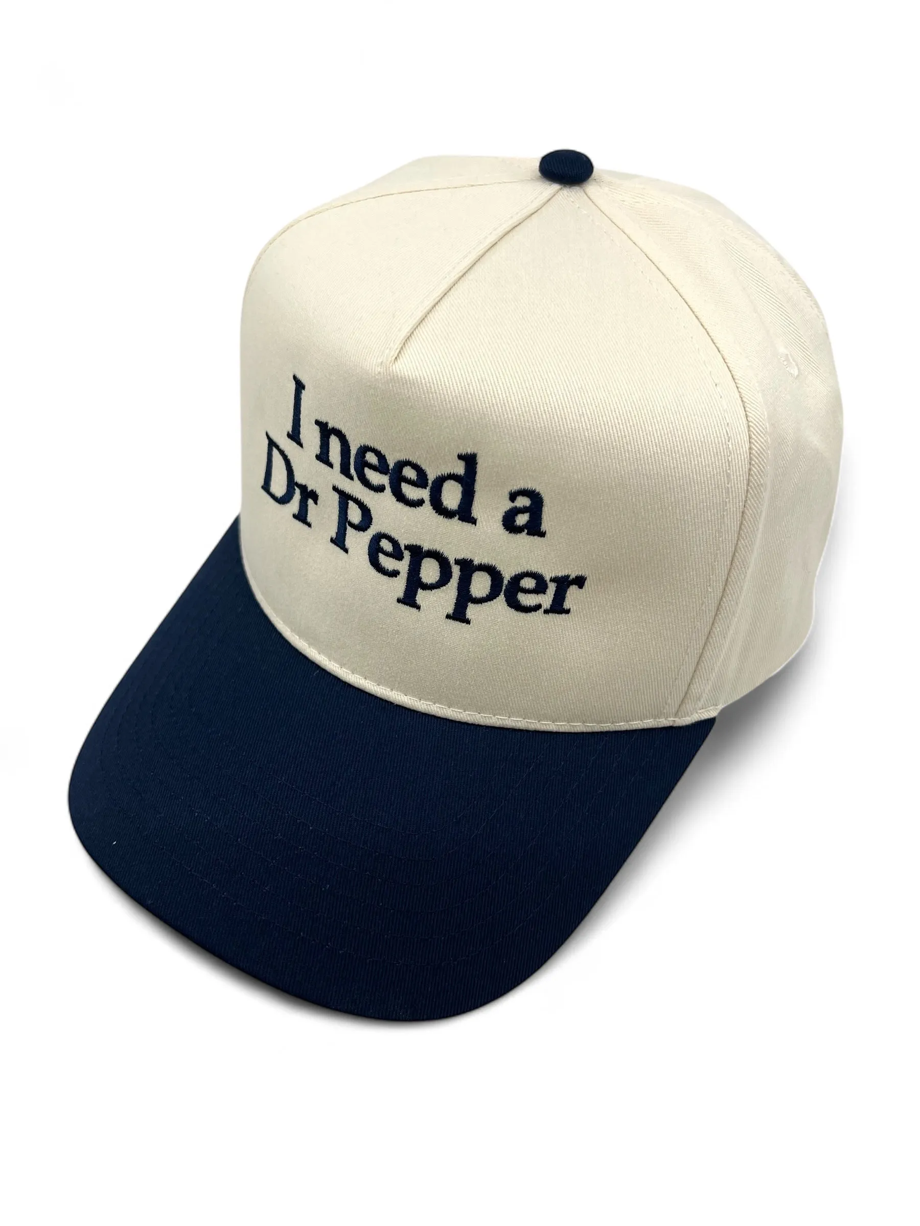 I Need A Dr Pepper Snapback Trucker Hat sold by Peach Marketplace product image thumbnail 3