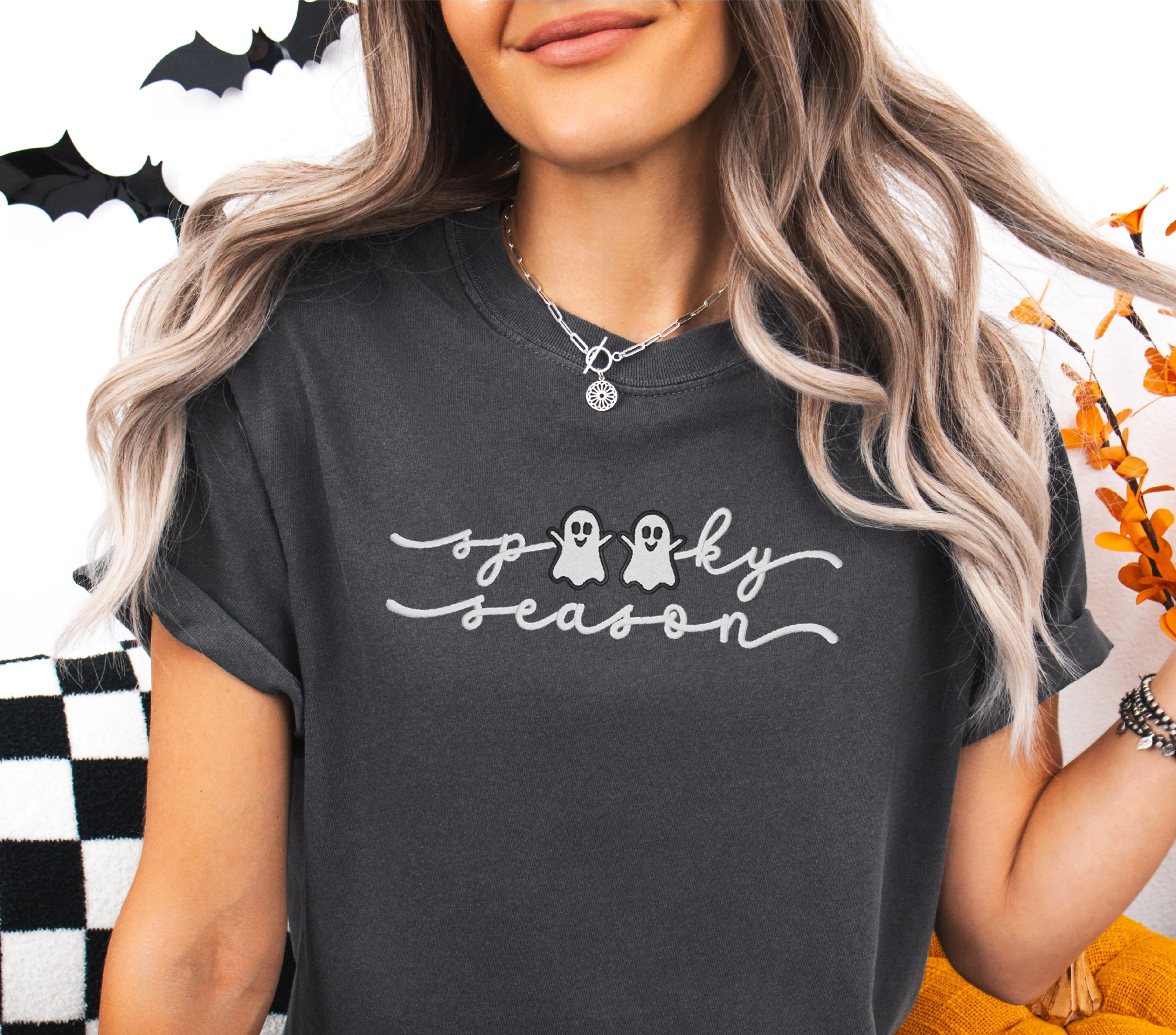 Spooky Season Embroidered T-shirt sold by Peach Marketplace