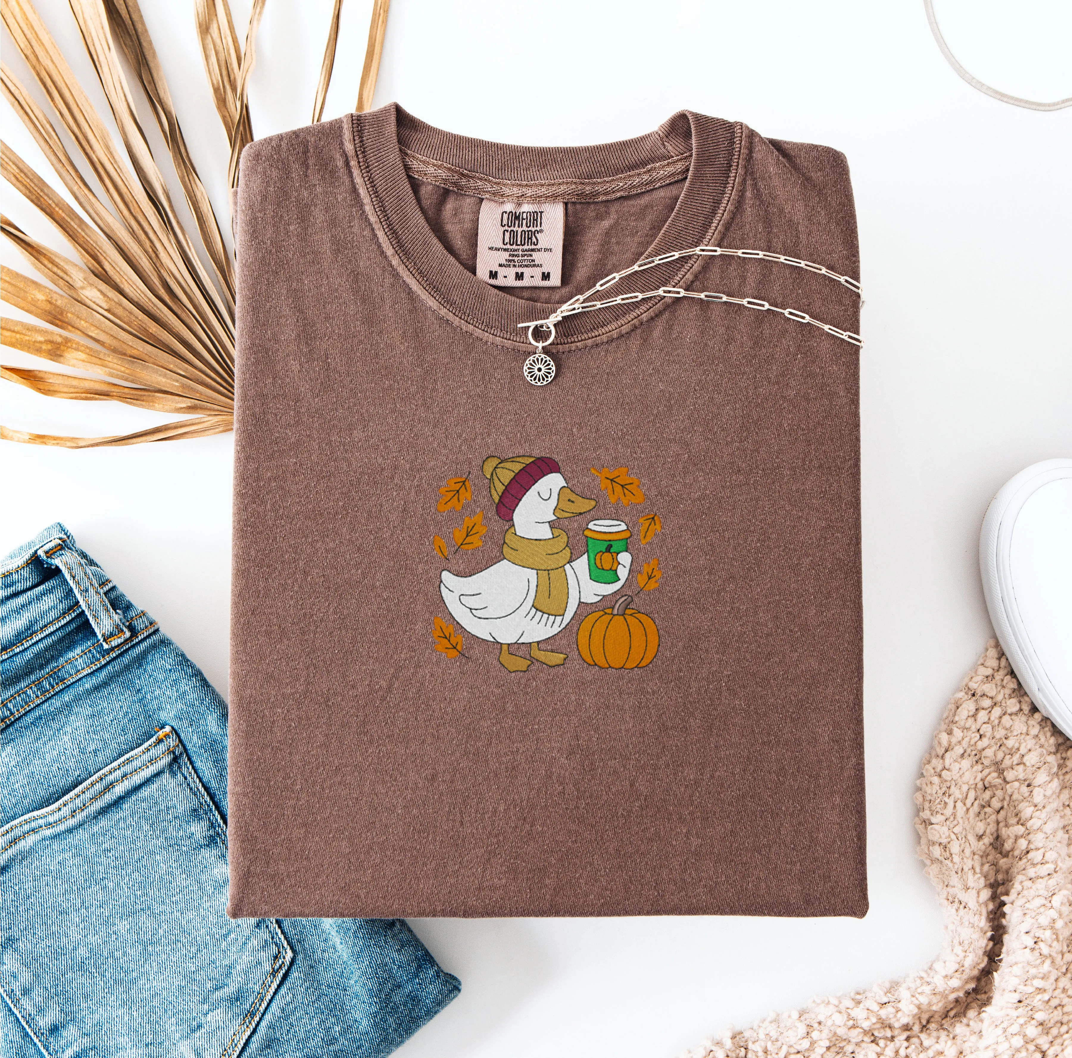 Fall Goose Embroidered T-shirt sold by Peach Marketplace product image thumbnail 4