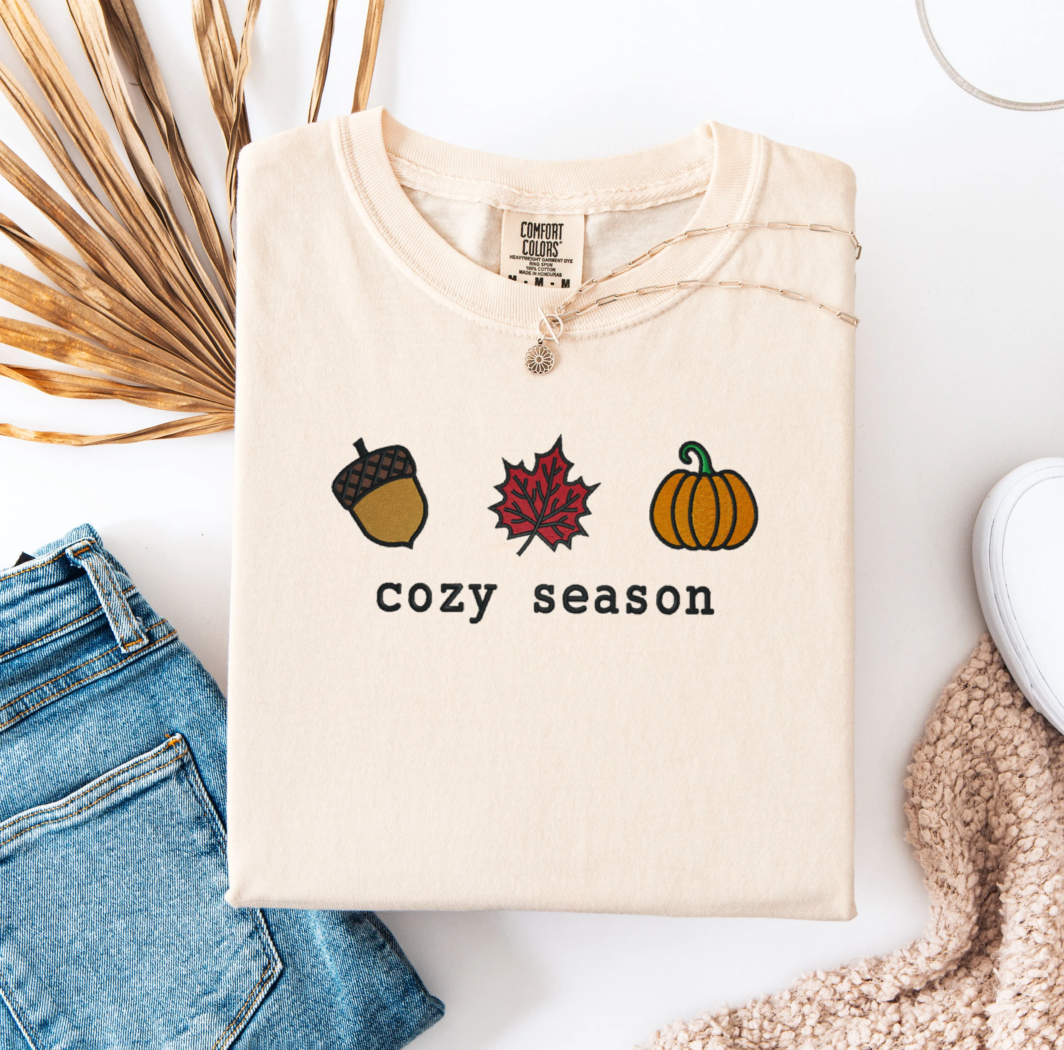 Cozy Season Embroidered T-shirt sold by Peach Marketplace