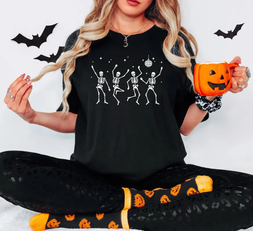 Dancing Skeletons Halloween Tee sold by Peach Marketplace