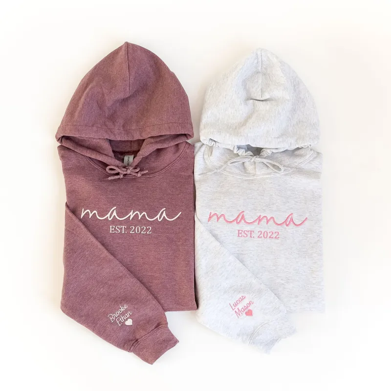 Mama Hoodie - Custom Embroidered Name. Mama, Grandma, etc. sold by Peach Marketplace