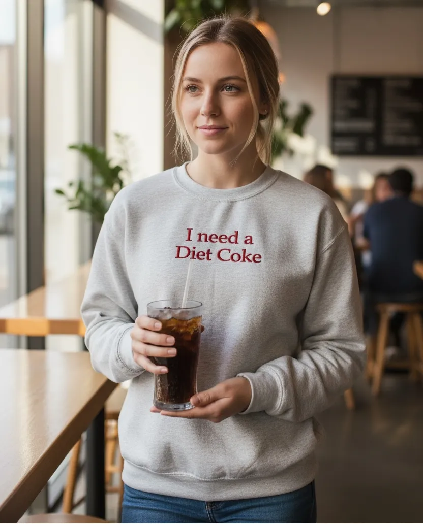 I need a Diet Coke Sweatshirt sold by Peach Marketplace product image thumbnail 5