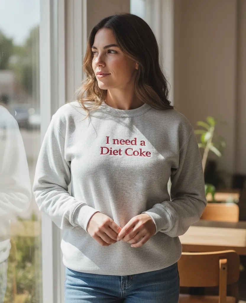 I need a Diet Coke Sweatshirt sold by Peach Marketplace product image thumbnail 3