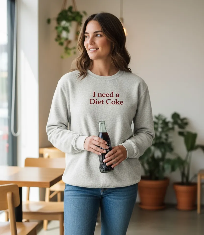 I need a Diet Coke Sweatshirt sold by Peach Marketplace product image thumbnail 4